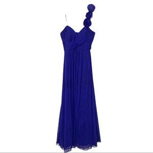 Betsy & Adam blue purple evening long dress sz 10